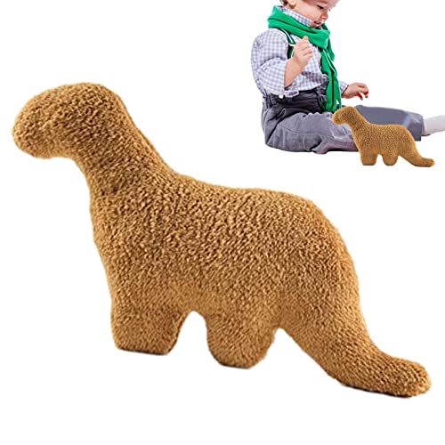 fanelod Plüschtier Dino Nugget | Plüschtier Dino,11 Zoll Dino Kissen Lustig Plüsch Huhn Kinder Schlafzimmer Dekor lustige Geschenke Schlafzimmer von fanelod