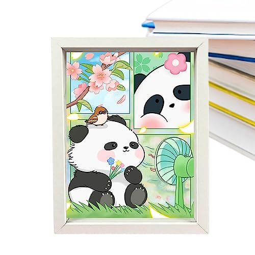 fanelod Puzzle Panda, 3D Lernspiel, Puzzles für Kleinkinder, Zuhause | Lernspiel Panda, Bilderrahmen für Wand, Fenster von fanelod