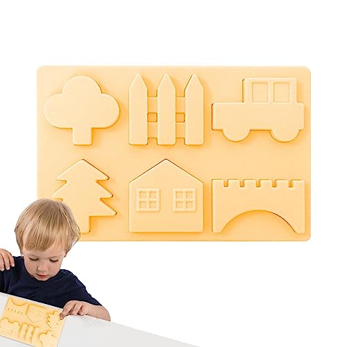 fanelod Puzzle aus Silikon – Spielzeug Formen – Das Matching Board entwickelt Kreativität und Wahrnehmungsfähigkeit, ideal für Vorschulalter, Geschenk Spielzeug Urlaub von fanelod