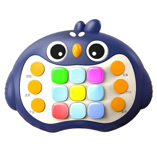 fanelod Schnelles Push-Spiel,Schnelles Push-Bubble-Spiel, Handheld-Rhythmus-Spielmaschine, schnelles Push-Konsolenspiel, Quick-Push-Spielekonsole, Lernspiele mit Licht und Musik für Kinder und von fanelod