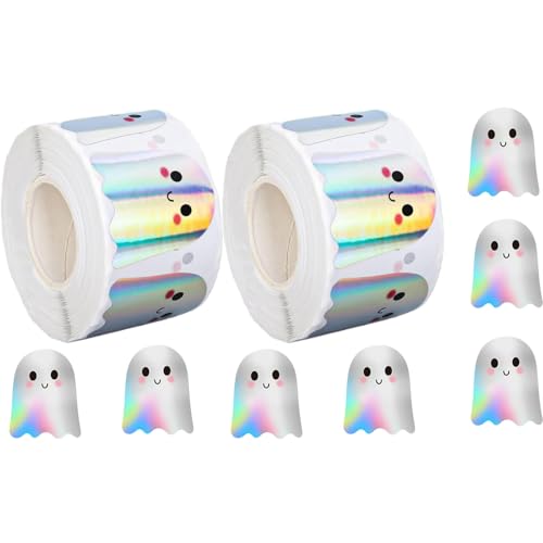 2x Halloween Gespenst Aufkleber Für Kinder, Ghosts Stickers Für Umschlag, Niedliche Stickerrolle Geist Aufkleber, Holografische Bastelaufkleber Deko, Wasserfeste Und Selbstklebende Dekorative Sticker 2x Halloween Gespenst Aufkleber Für Kinder, Ghosts Stickers Für Umschlag, Niedliche Stickerrolle Geist Aufkleber, Holografische Bastelaufkleber Deko, Wasserfeste Und Selbstklebende Dekorative Sticker von fayarrd