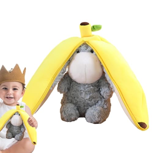 fayarrd Gefüllte Esel-Plüschtiere,Esel-Plüschspielzeug - Verformbare weiche Tierfrucht-Bananenpuppe | Schönes Kuscheltier-Puppenkissen für die -Wohnzimmer-Dekoration von fayarrd