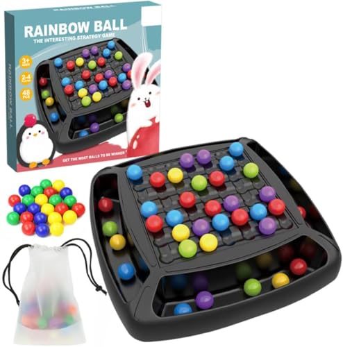 Intellektuelles Schachbrett-Doppelduell, Magnetisches Schachspiel, Tisch-Strategiespiel Für Kinder, Rainbow Ball Elimination Gesellschaftsspiele, Tabletop Familienspiele Partyspiele (84 Stück) von fengleas