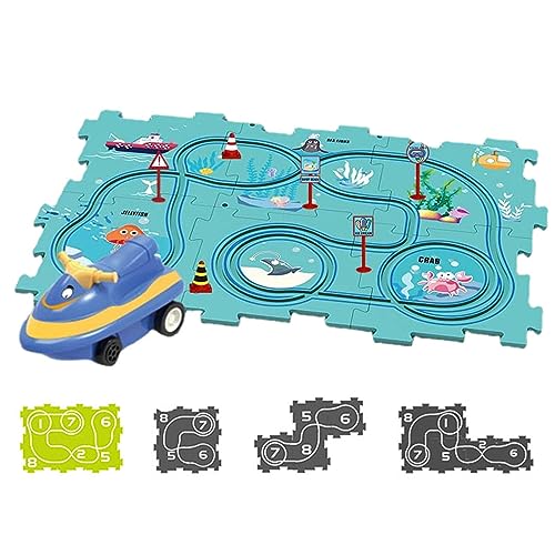 Puzzle-Spielset – langlebiges und lustiges Streckenspielzeug, Lernspielzeug für Jungen und Mädchen ab 3 Jahren, Eisenbahn-Set, Spielsets Fiira von fiira