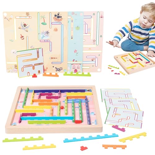 fiira Spielzeug für Kleinkinder, Labyrinth mit Perlen, Mental-Puzzle zum Nachdenken – Puzzle mit flexiblen Ebenen für Wohnzimmer, Spielzimmer, Klassenzimmer, Hof, Schlafzimmer von fiira