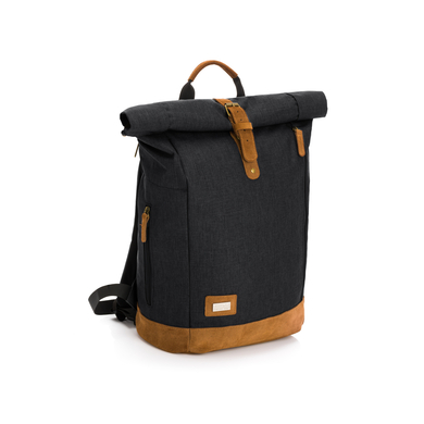 fillikid Wickelrucksack Rolltop Berlin Schwarz Melange von fillikid