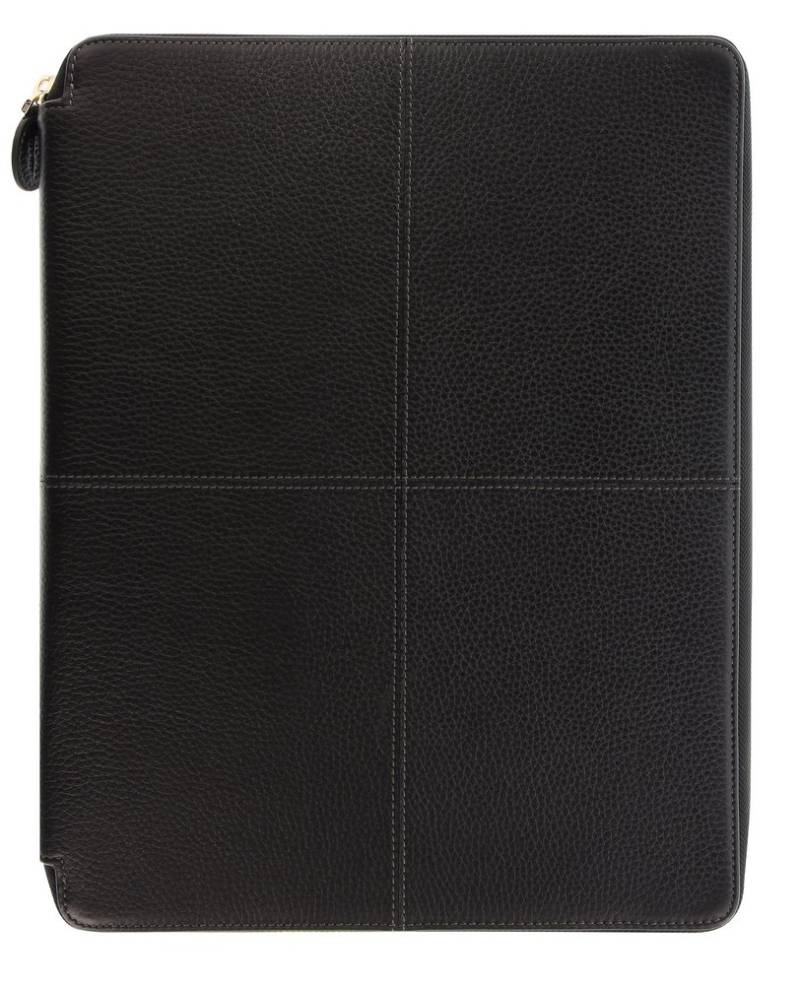 Filofax Classic Stitch Soft Schreibmappe A4 Folio Zip Black von filofax