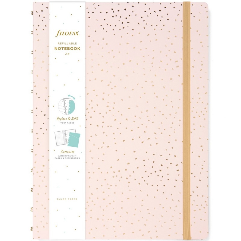 Filofax Notebook A4 Confetti Rose Quartz von filofax