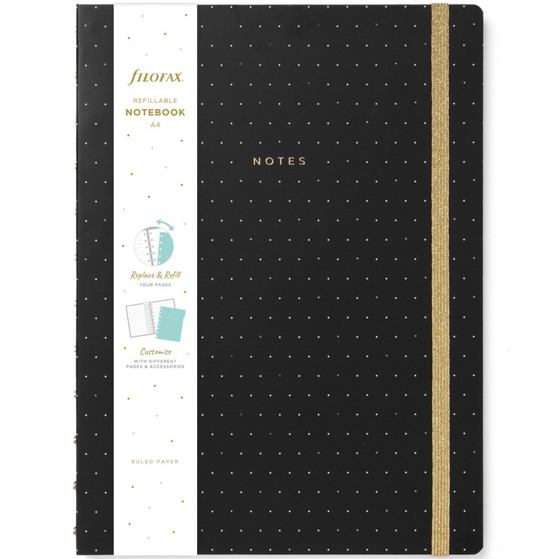 Filofax Notebook A4 Moonlight Schwarz von filofax