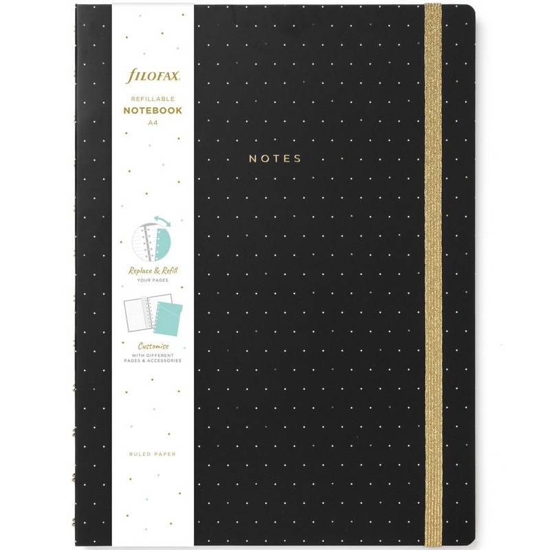 Filofax Notebook A4 Moonlight Schwarz von filofax