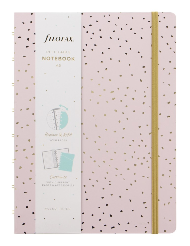 Filofax Notebook A5 Confetti Rose Quartz von filofax