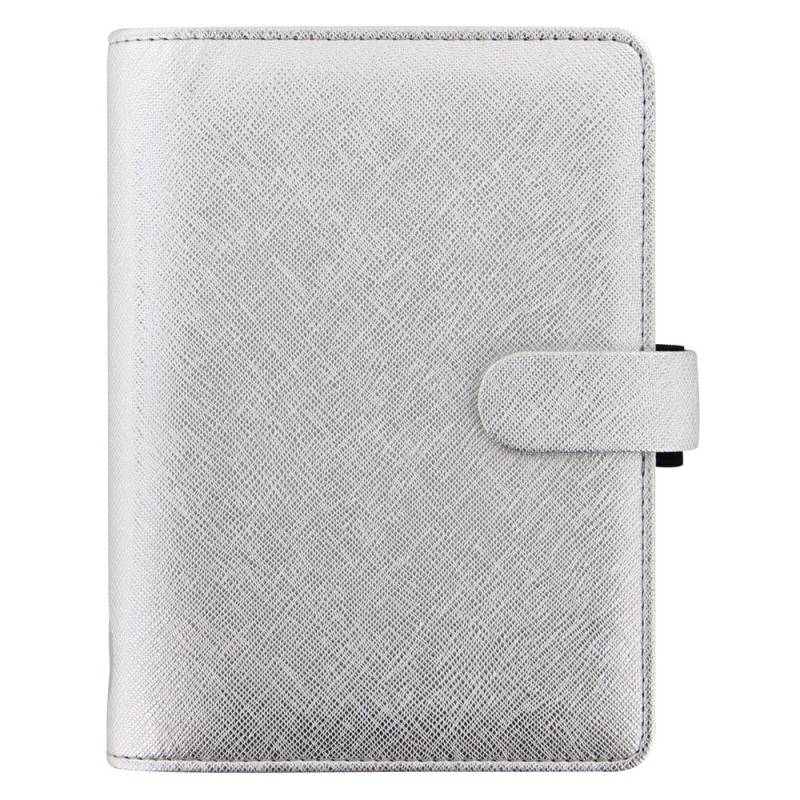 Filofax Saffiano Metallic Organizer Personal Silver von filofax