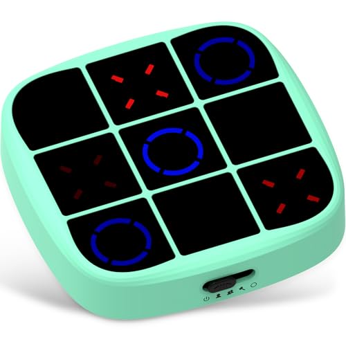 Tic Tac Toe Bolt Game, 4-in-1 Handheld Puzzle Game Console, Electronic Infinites Tic Tac Toes Bolt Travel Games for Educational and Memory Growth, Portable Fidget Toy Board Games for Kids and Adults von fisca