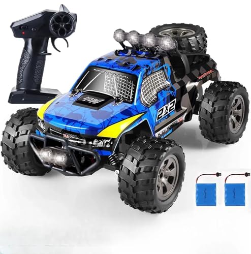 fisca 4X4 RC Ferngesteuertes Off-Road-Spielzeugauto – Offroad RC Truck für Kinder und Erwachsene, RC Monster Truck Spielzeug Geschenk für Jungen und Mädchen (Blau) von fisca