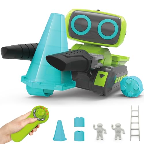 fisca RC Gabelstapler Roboter Kinder Spielzeug, Ferngesteuertes Roboter Auto mit Lichtern & Geräuschen,Kinderspielzeug Geschenk für Kinder ab 3 Jahren von fisca