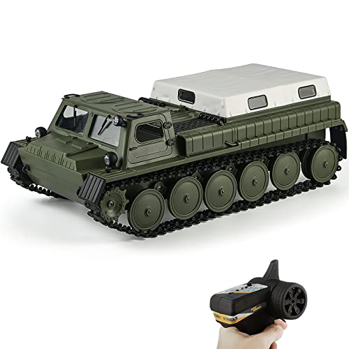 fisca Remote Control Crawler Car RC Military Transport Truck, 1/16 Scale 2.4Ghz Off-Road Army Vehicle Toy mit Speed Control & Steering Control System für Kinder ab 6, 7, 8, 9, 10 und mehr Jahren von fisca