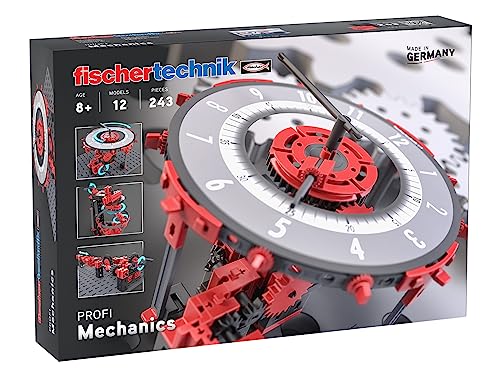 fischertechnik 569020 PROFI Mechanics - Baukasten für Kinder ab 8 Jahre, Experimentierbausatz mit 12 Modellen zur Erkundung der Mechanik, Rot von fischertechnik