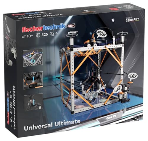 fischertechnik 576102 Universal Ultimate – Kreatives Konstruktionsspielzeug ab 10 Jahren, Bausatz mit 10 Modellen inkl. Greifarm, orange fischertechnik 576102 Universal Ultimate – Kreatives Konstruktionsspielzeug ab 10 Jahren, Bausatz mit 10 Modellen inkl. Greifarm, orange von fischertechnik