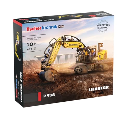 fischertechnik 576450 Liebherr R938 Pneumatischer Bagger – Baukasten für Kinder ab 10 Jahren, Modellbausatz für Erwachsene, gelb fischertechnik 576450 Liebherr R938 Pneumatischer Bagger – Baukasten für Kinder ab 10 Jahren, Modellbausatz für Erwachsene, gelb von fischertechnik