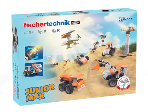 fischertechnik Junior Max 576101 – Solar-Konstruktionsspielzeug für Kinder, 10 Modelle zum Bauen & Entdecken, ab 5 Jahren, orange fischertechnik Junior Max 576101 – Solar-Konstruktionsspielzeug für Kinder, 10 Modelle zum Bauen & Entdecken, ab 5 Jahren, orange von fischertechnik