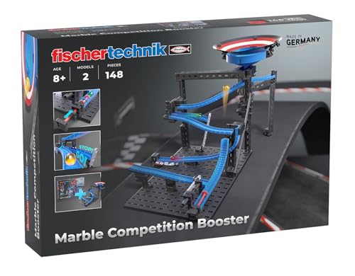 fischertechnik Marble Competition Booster 571897 – Murmelbahn-, Kugelbahn-Erweiterung, mit Trichter, ab 8 Jahre, Blau von fischertechnik