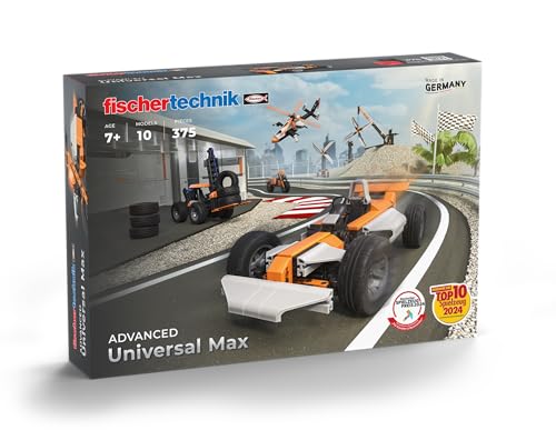 fischertechnik Universal Max 571904 – Konstruktionsbaukasten, technisches Spielzeug, 10 Modelle ab 7 Jahren, Black von fischertechnik