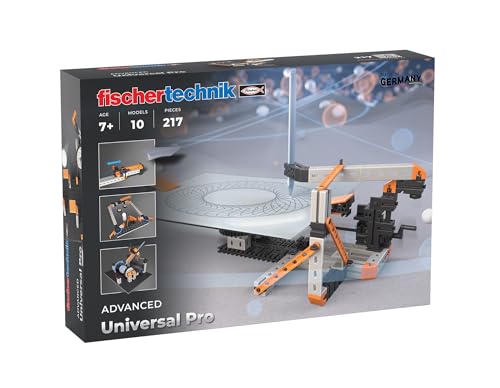 fischertechnik Universal Pro 571903 – Konstruktionsbaukasten, technisches Spielzeug, 10 Modelle ab 7 Jahren, Orange von fischertechnik