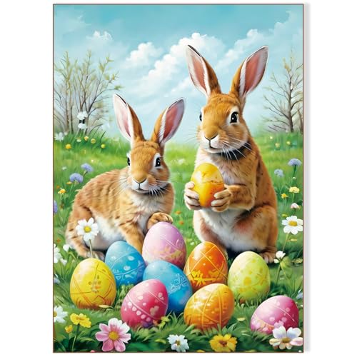 500 Teile Puzzle Ostern Puzzle für Erwachsene und Jugendliche und Kinder Familie Happy Games Osterhasen von fishwisdom