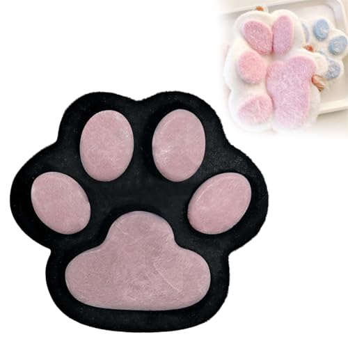 Handmade Taba Squishy Big Cat Paw Silicone Squeeze Toys for Stress Relief, Cat Paw Squishy 5 Inch X-Large Size Cat Paw Giant Paw Fidget Toys for Anxiety Relaxation (Black) von fjaldjfu