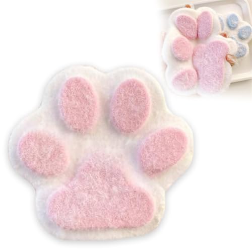 Handmade Taba Squishy Big Cat Paw Silicone Squeeze Toys for Stress Relief, Cat Paw Squishy 5 Inch X-Large Size Cat Paw Giant Paw Fidget Toys for Anxiety Relaxation (Pink) von fjaldjfu