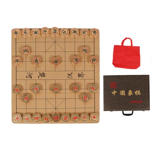 FLEXMAN Chinesisches Schachspiel, Xiangqi Tragbares Chinesisches Schachspielset, Xiangqi Strategie Brettspiel für Feiertage, Familienfeiern, Geburtstage von flexman