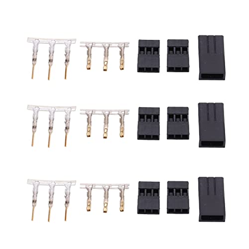 flexman 50 Sets Steckverbinder Crimpstift Set, JR Adapter, Männlich, Weiblich, Steckverbinder, Drahtbrückenkabel, Stiftleiste für Elektronische Geräte und RC Flugzeugmodelle von flexman