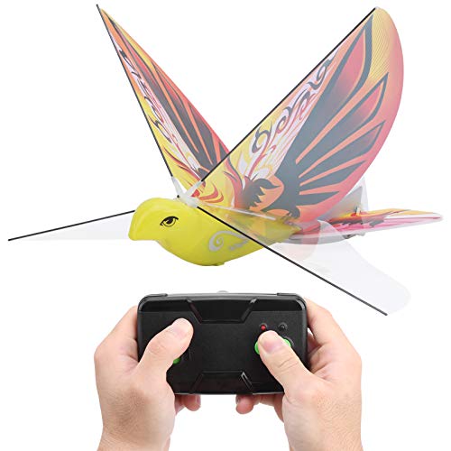 flexman Elektronisches Fliegendes Vogelspielzeug, 8,3 X 10,6 Zoll, Hochsimuliertes LED RC Ebird Spielzeug, Bionischer Vogelhubschrauber mit Schlagenden Flügeln für Den Inn von flexman