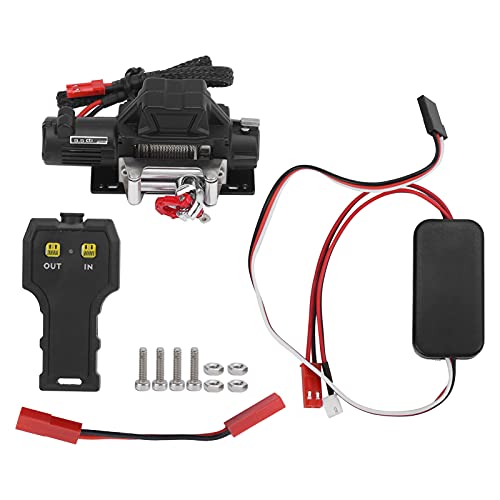 flexman RC Winch Set, Metal Automatic Winch mit Handheld Fernbedienung, Single Motor Universal Winch für RC -Auto von flexman