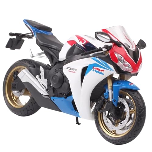 Für Honda CBR 1000RRR 1/12 Fireblade Racing Motocross-Motorradmodell Simulation Spielzeugauto Straßenmotorrad-Replik Druckguss-Fahrzeugmodell Sammlerstücke Männergeschenk Motorrad-Modelle(White) von flrian