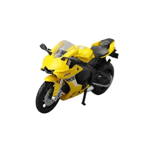 flrian 1/18 Legierung YZFR1 Die Cast Motorradmodell Spielzeugfahrzeug Sammlung Autobike Shork-Absorber Off Road Autocycle Spielzeugauto Motorrad-Modelle(Yellow) von flrian