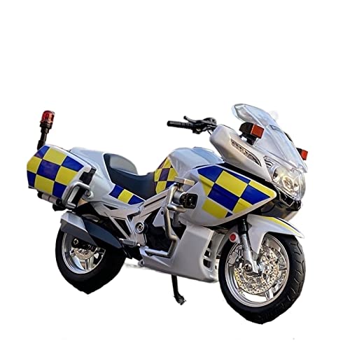 flrian 1:12 Alloy Guest Patrol Motorräder Simulation Diecasts Spielzeug Bewaffnete Polizei Motorradmodell Sound- Und Lichtsammlung Kindergeschenke Motorrad-Modelle(Blue-1) von flrian