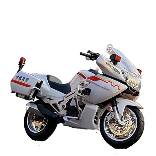 flrian 1:12 Alloy Guest Patrol Motorräder Simulation Diecasts Spielzeug Bewaffnete Polizei Motorradmodell Sound- Und Lichtsammlung Kindergeschenke Motorrad-Modelle(White-1) von flrian
