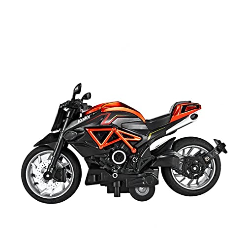 flrian Für Agusta Maßstab 1:12 Legierung Roller Sport Fahrrad Druckguss Kinder Spielzeug Kinder Outdoor Motorrad Racing Modell Replik Junge Geschenk Motorrad-Modelle(Orange) von flrian