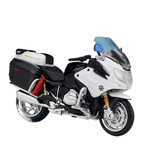 flrian Für BMW R1200RT 1:18 Motorradmodell Souvenirs Spielzeug Sammlerstücke Mini Simulation Motorrad Druckgussmodell Geschenke Motorrad-Modelle(White2) von flrian