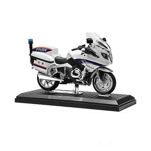 flrian Für BMW R1250 RT 1:12 Legierung Rennmotorradmodell Hohe Simulation Druckguss Metall Street Touring Motorradmodell Spielzeuggeschenke Für Erwachsene Motorrad-Modelle(Police White) von flrian