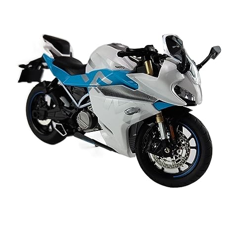 flrian Für CFMOTO 250SR 1:12 Verhältnis Legierung Motorrad Roller Sport Fahrrad Statue Druckguss Erwachsenenspielzeug Motorrad Rennmodell Replik Junge Geschenk Motorrad-Modelle(White) von flrian