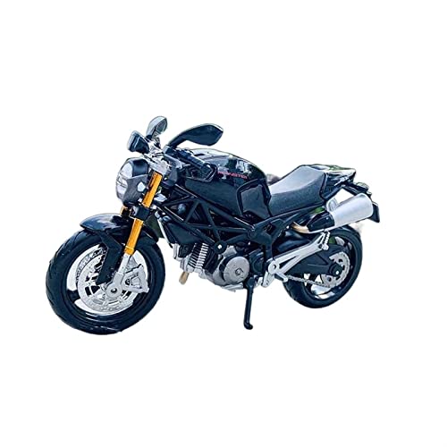 flrian Für Ducati 696 1:12 Druckgusslegierung Motorrad Modellauto Modellsammlung Geschenk Spielzeug Werkzeuge Motorrad-Modelle(Black) von flrian