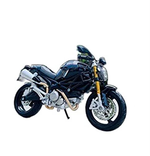 flrian Für Ducati 696 1:12 Druckgusslegierung Motorrad Modellauto Modellsammlung Geschenk Spielzeug Werkzeuge Motorrad-Modelle(Black) von flrian