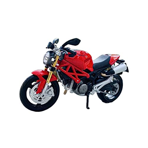 flrian Für Ducati 696 1:12 Druckgusslegierung Motorrad Modellauto Modellsammlung Geschenk Spielzeug Werkzeuge Motorrad-Modelle(Red) von flrian