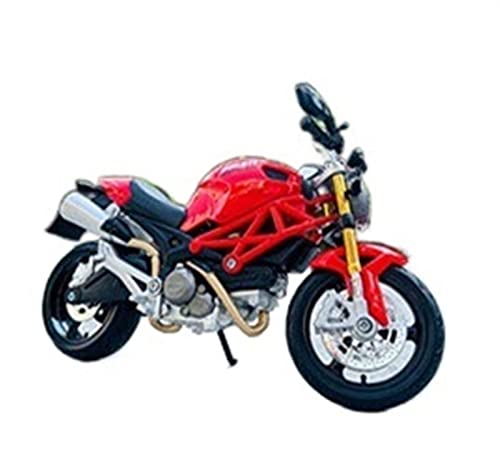 flrian Für Ducati 696 1:12 Druckgusslegierung Motorrad Modellauto Modellsammlung Geschenk Spielzeug Werkzeuge Motorrad-Modelle(Red) von flrian