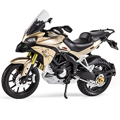 flrian Für Ducati MTS Enduro 1/12 Druckguss Motorrad Modell Spielzeugauto Sammlerstück Motorrad Stoßdämpfer Motocross Spielzeugauto Motorrad-Modelle(Gold) von flrian