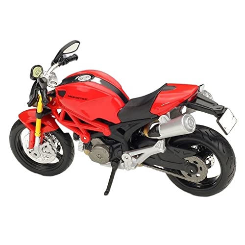 flrian Für Ducati Monster 696 1:12 Alu-Rennmodell Simulation Spielzeug Aus Metalldruckguss Straßenmotorradmodell Geschenk Motorrad-Modelle(Red) von flrian