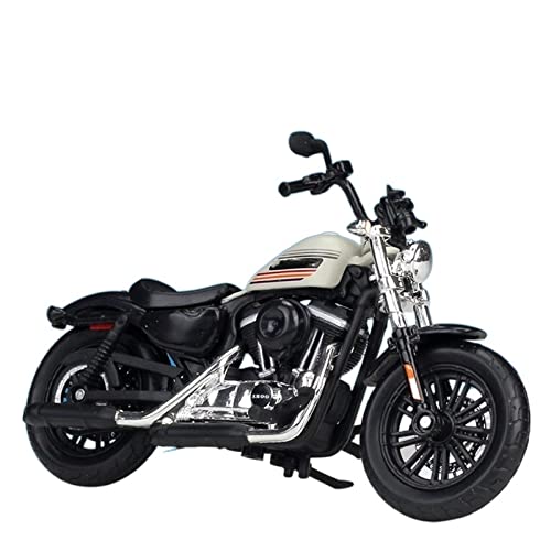 flrian Für Harley 2018 Achtundvierzig Spezielle 1:18-Aluminium-Rennmotorradmodellsimulation Motorradmodellgeschenk Aus Metalldruckguss Motorrad-Modelle(White) von flrian