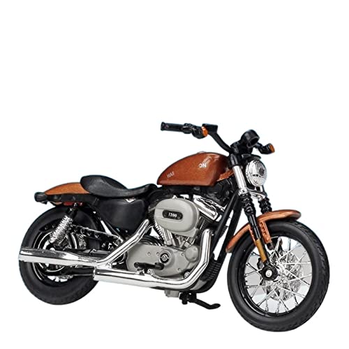 flrian Für Harley 2018 Forty-Eight Special Edition 1:18 Motorradmodell Spielzeugserie Mini-Motorrad Druckguss-Metall- Und Kunststoffteile Motorrad-Modelle(XL 1200N Nightster Orang) von flrian